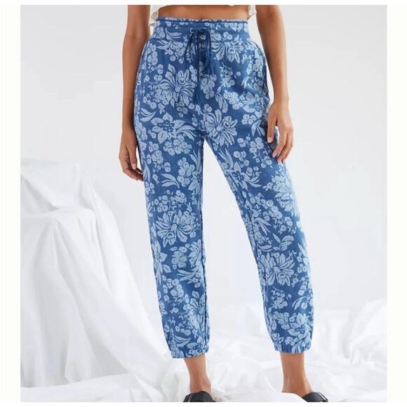 Anthropologie Daily Practice High Rise Cotton Floral Tassel Joggers Small Ad13 - Picture 1 of 5